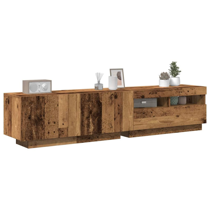 Abhinay Unfinished TV Stand, 180cm, Artisan Oak