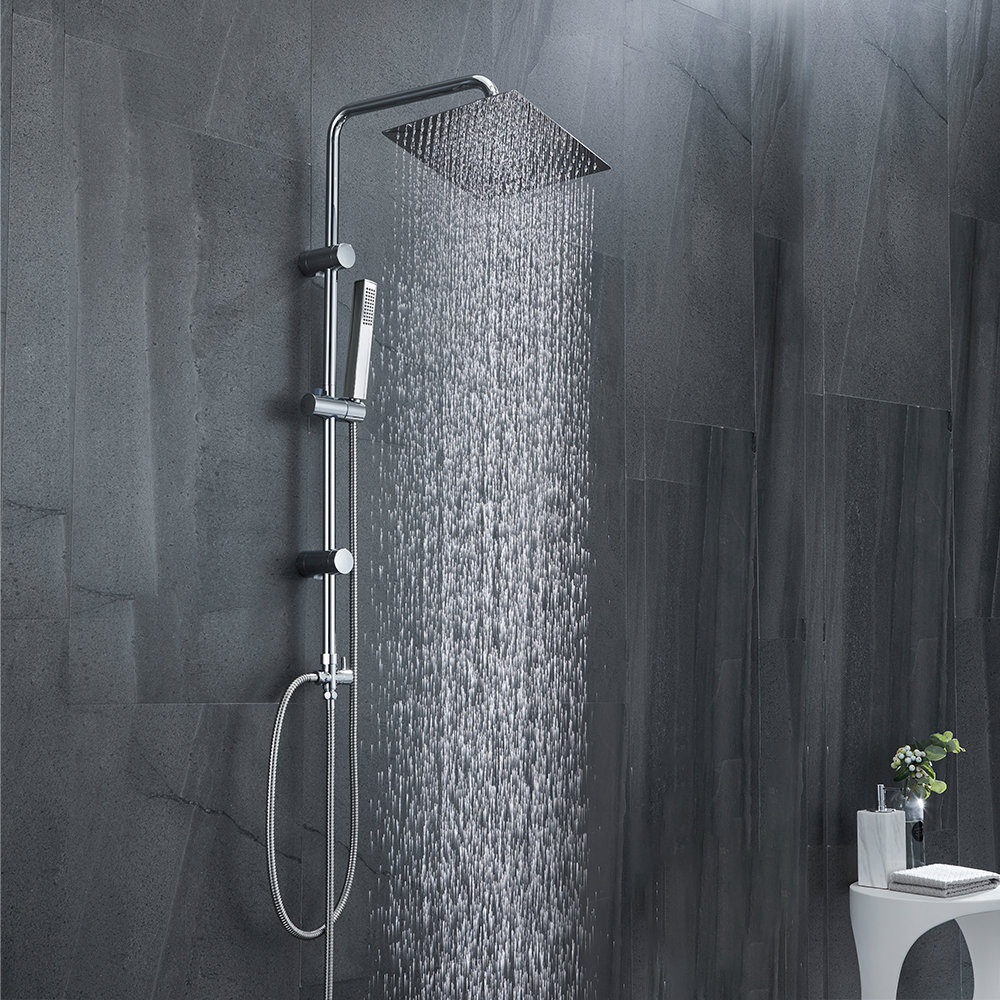 Belfry Bathroom Regen Duschsystem Ohne Armatur 25*25Cm Chrom