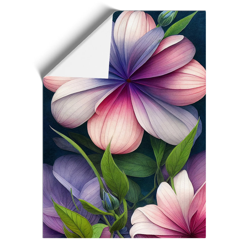 Blooming Flowers - Wall Art, Paper, 42cm H x 29.7cm W, No Matte