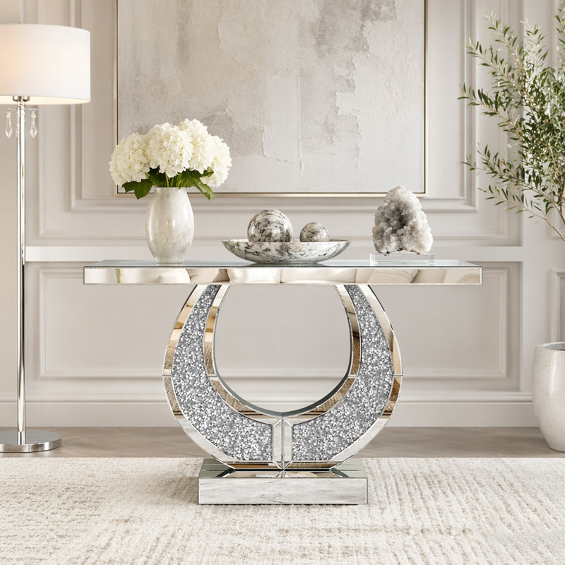 Console 45 po tout miroir avec cadre en forme de O, 45"W