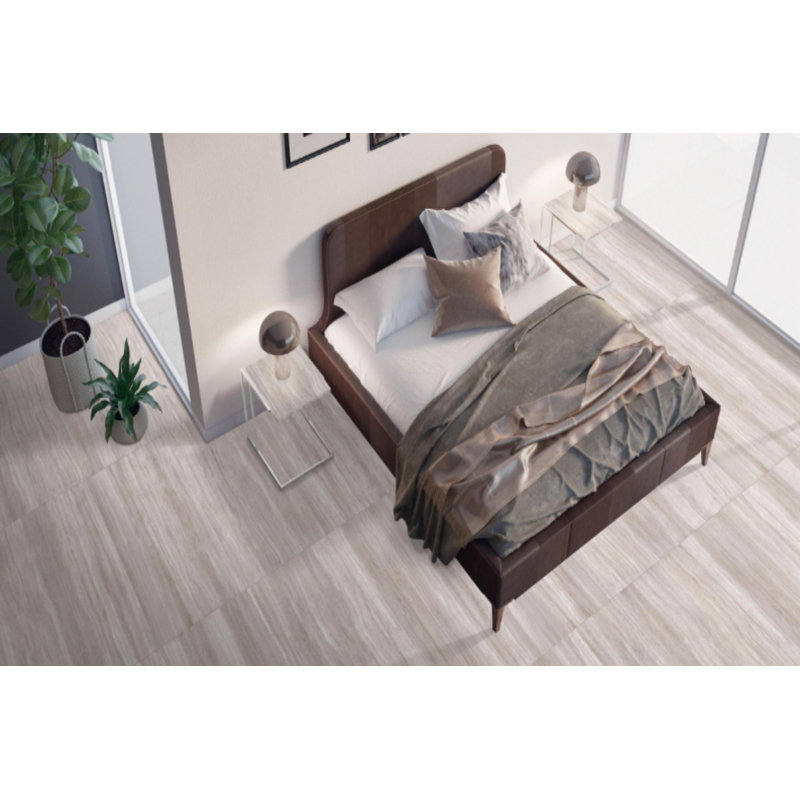 Carreau de mur et de plancher en pierre de porcelaine 24 po x 48 po, Taupe
