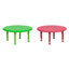 Table d'activités ronde Goddard 45 po en plastique, hauteur réglable - Table scolaire pour 4 enfants-7165831-7165830