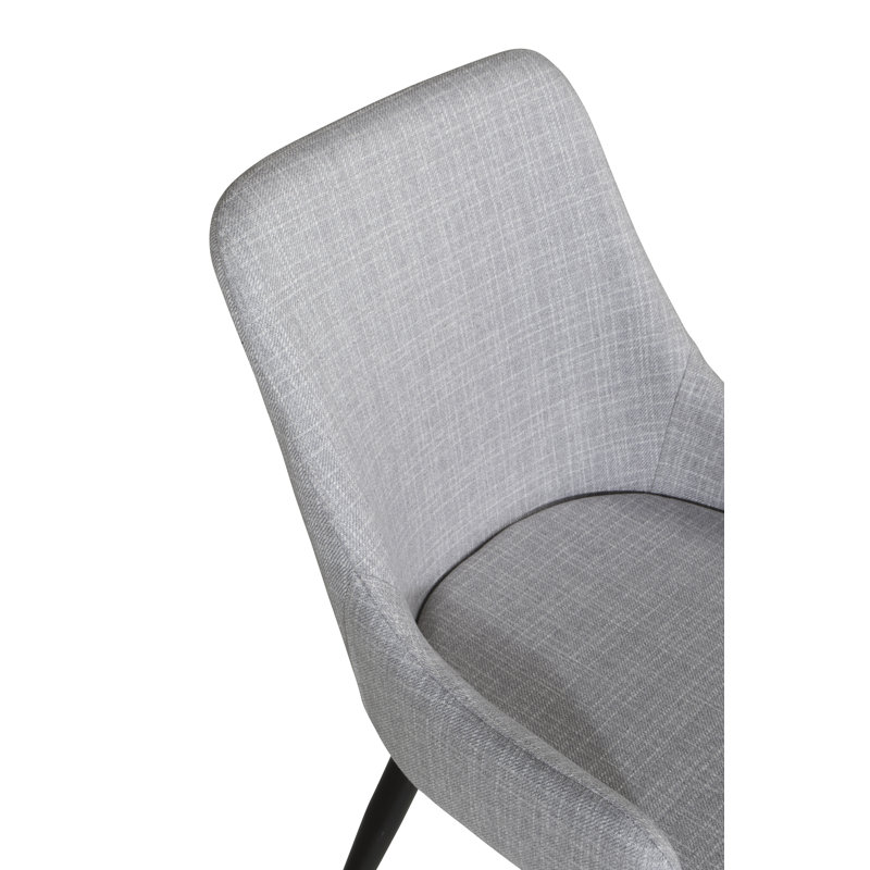 Anjalika 47cm H Polyester Blend Upholstered Side Chair, Black, Grey