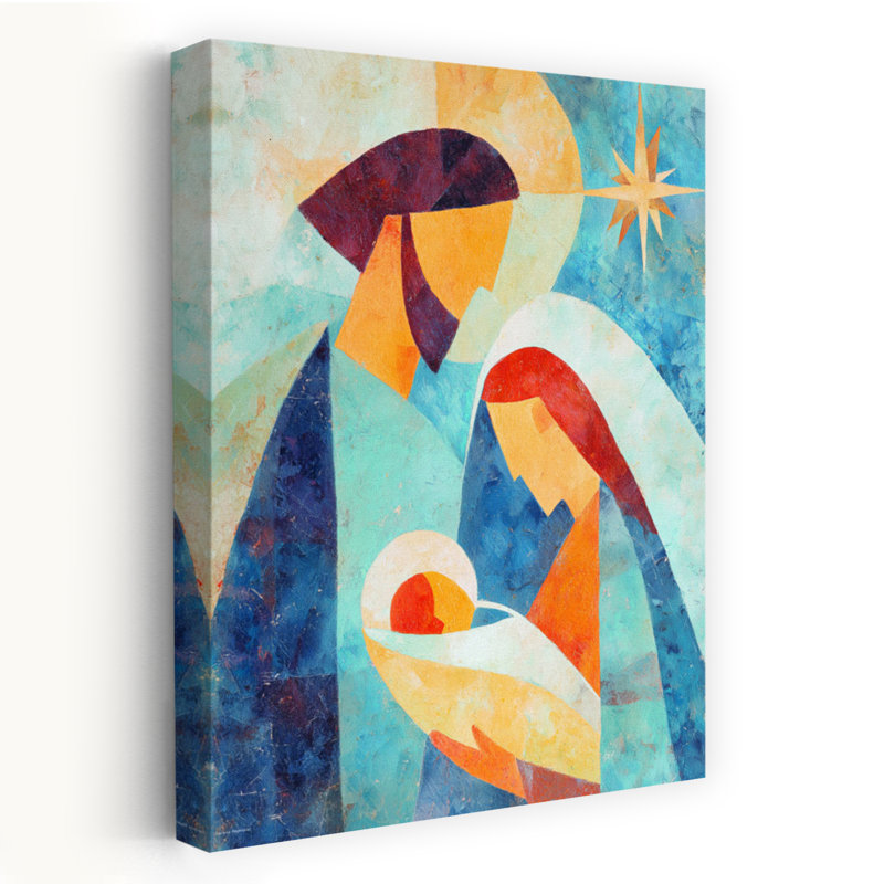 Art mural moderne géométrique contemporain "Eernal bond", H 48 po x l 32 po