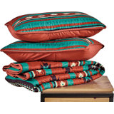  Lightweight Southwestern Geometric Tribal Aztec Quilt Set