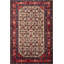 Tapis décoratif floral rouge à motif géométrique coloré-1274503845