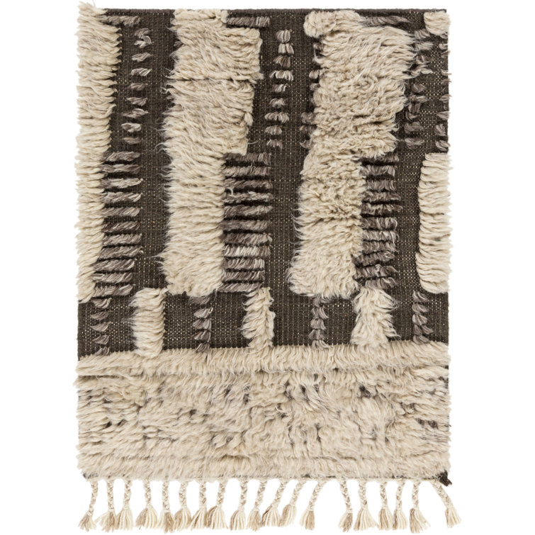 Ro Hand-Knotted Wool Charcoal/Cream/Tan Rug