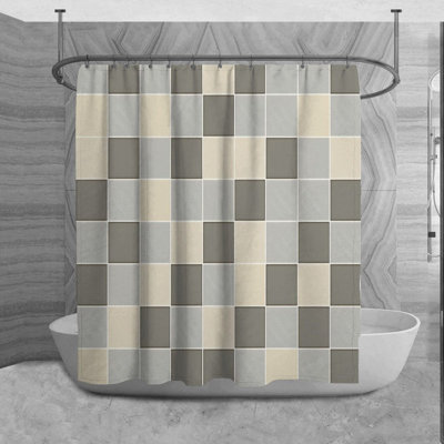 Rideau de douche à carreaux Addingrove