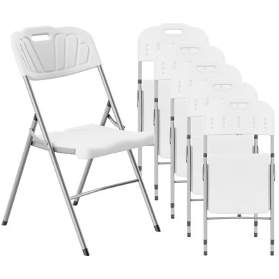 Inbox Zero Kyndal Plastic Stackable Folding Chair
