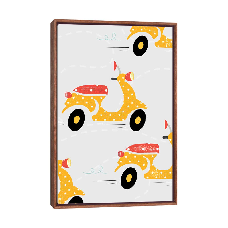 «On the Road Motorcycles», reproduction d'impression, H 60 po x l 40po x P 1,5 po, Toile avec cadre brun, Pas de tapis