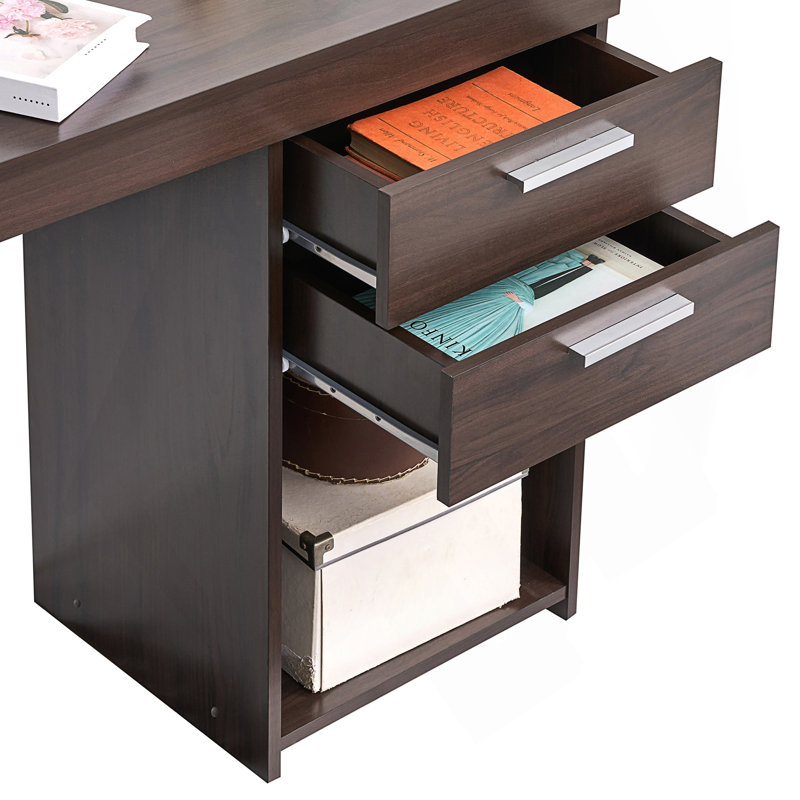 Bureau de travail avec rangement Techni Mobile, Espresso