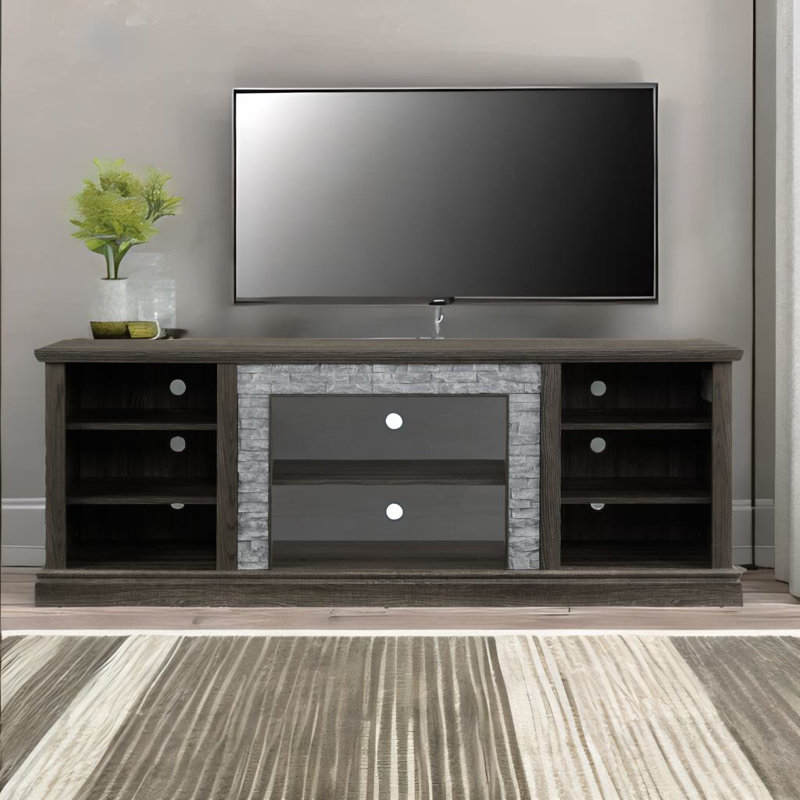 Crédence de rangement l 70,12 po Cadhan, Gris