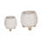 Ereka Stoneware and Ceramic Footed Round Planters with Triple Ball Base Design Set of 2-1852085794