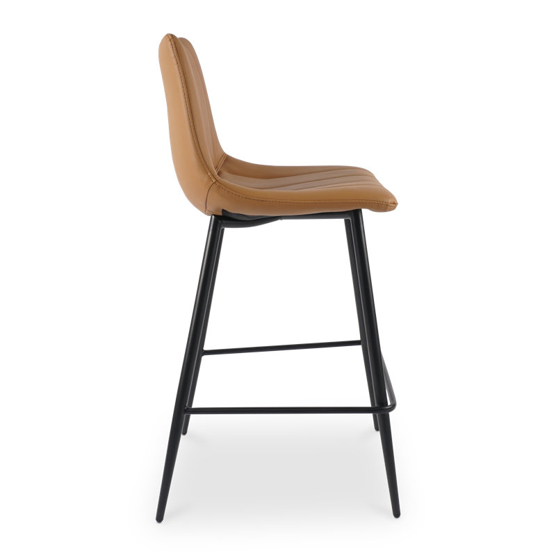Finnigan Counter & Bar Stool, Light Brown/Faux Leather, Bar Stool (30" Seat Height)