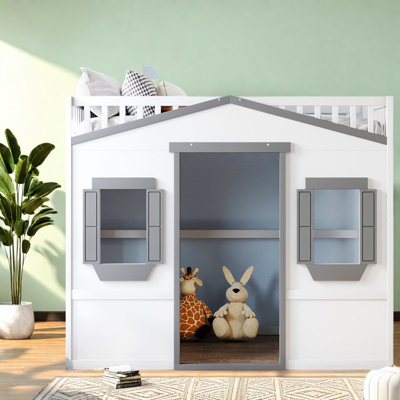 Lits peu encombrants, mezzanine en bois massif, chambre d'enfant moderne