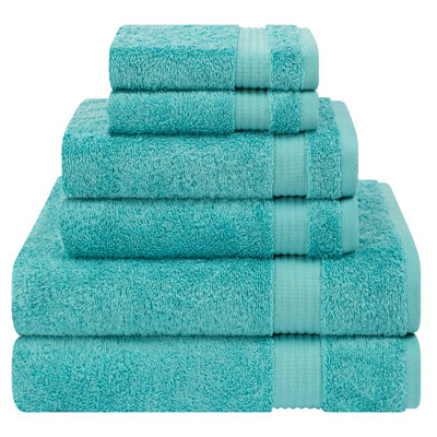 100% Cotton Luxury Turkish  6 Piece Bath Towel Set, Super Soft and Absorbent