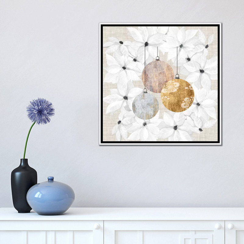 «Soph sophistiqué Noël IV» par Grace Popp - reproduction, Toile blanche encadrée, Pas de tapis, H 18 po x l 18 po x 1,5 po