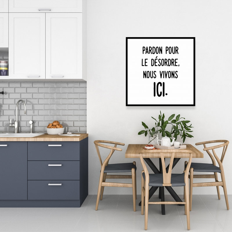 Toile blanche blanche - Pardon pour le désordre | Décoration intérieure