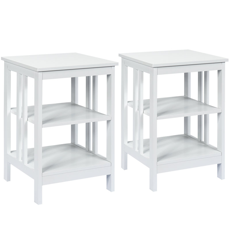 Marlijn 16'' W Nightstand, White, Set of 2