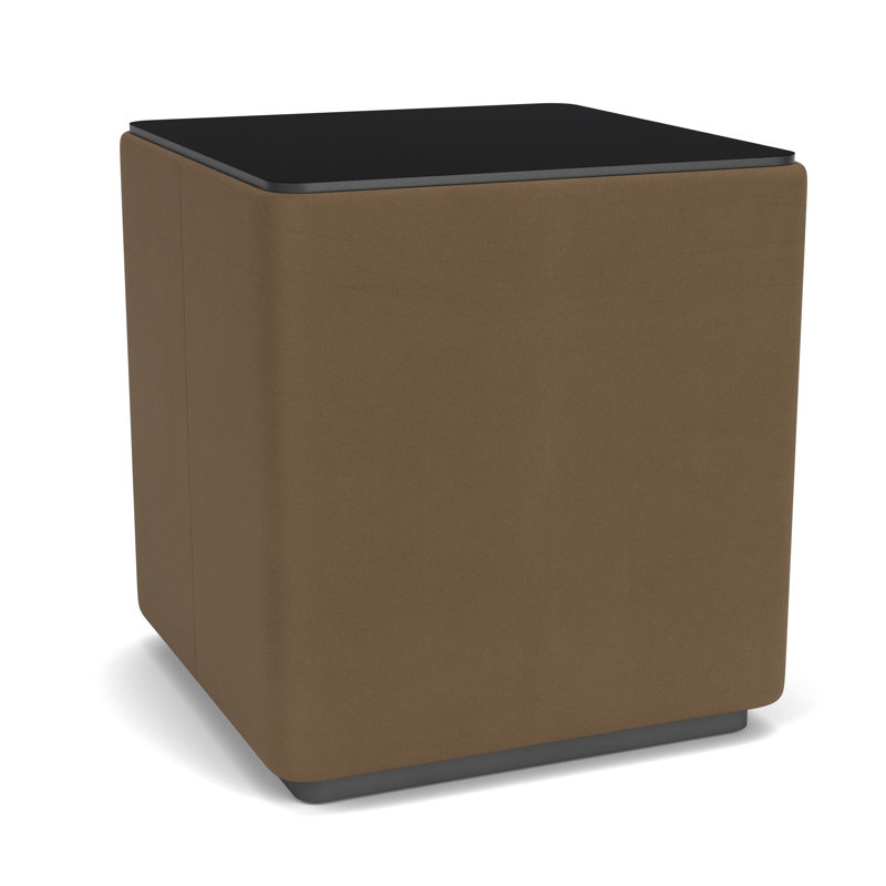 Table de bout avec plateau en stratifié Darsey, Gris anthracite; taupe Patriot Plus, 16", Nuit noire
