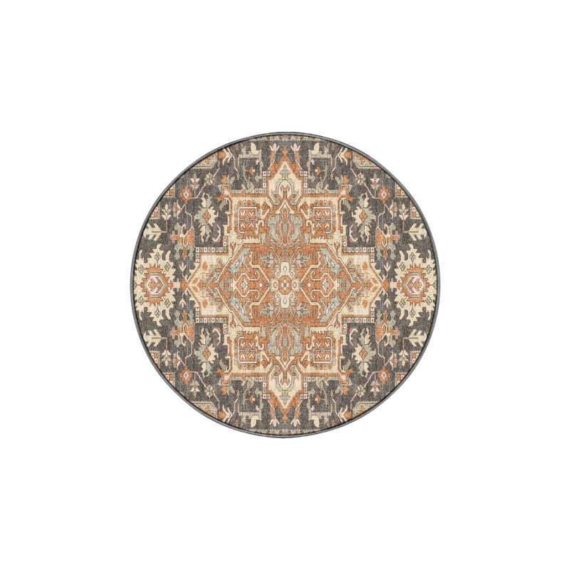 Tapis Floriane avec envers antidérapant, Rond 6 pi