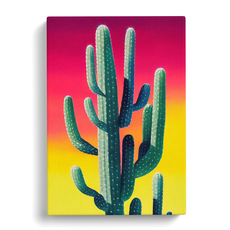 Colourful Cactus Cacti Vol.3 - Wrapped Canvas, 50cm H x 35cm W x 3cm D