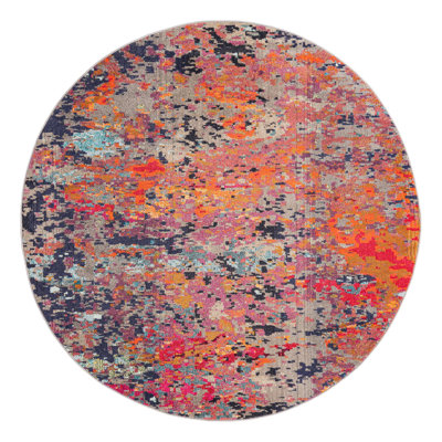 Washable Abstract Indoor Rug