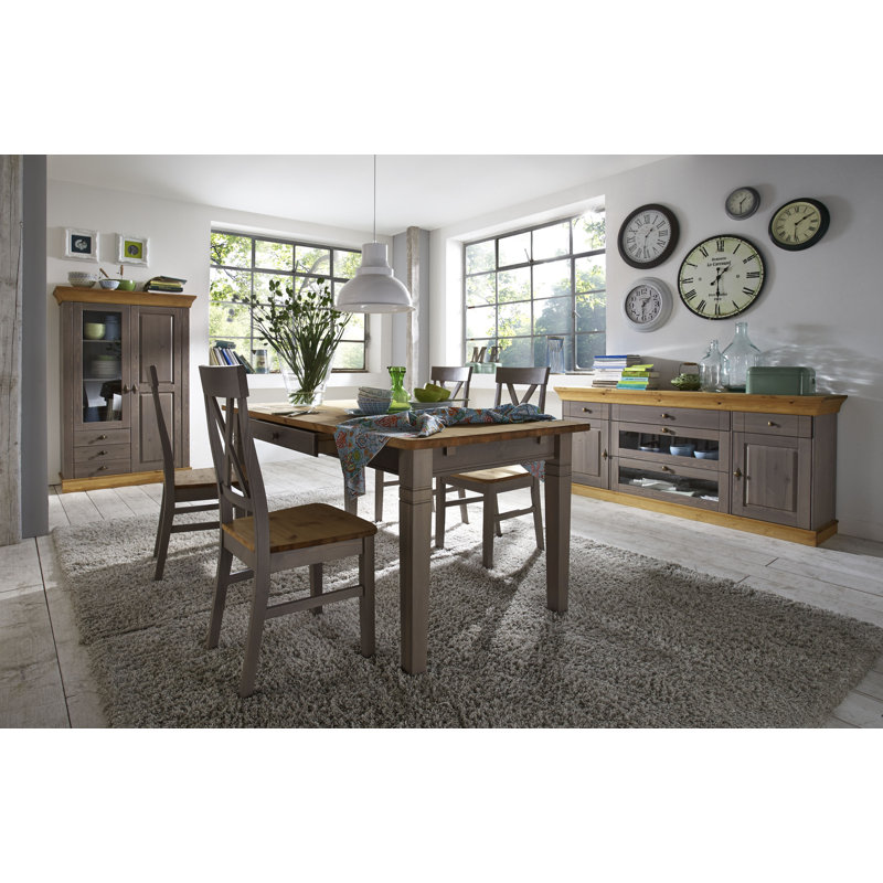 Kelly 185.4cm Sideboard, Grey/Leach-coloured, 84.7cm H x 185.4cm W x 44.9cm D
