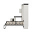 Lit escamotable double avec bureau, tablettes de rangement et armoires