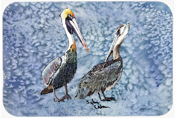 Caroline's Treasures Double Trouble Pelicans Glass Cutting Board