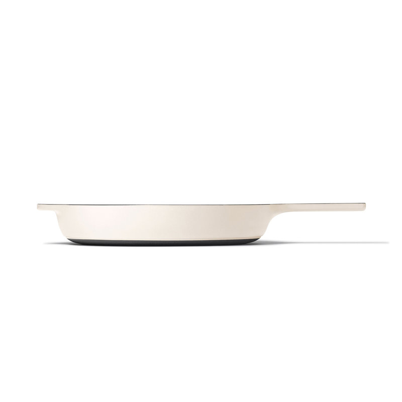 Caraway 12" Enameled Cast Iron Large Skillet, Cream, Cream