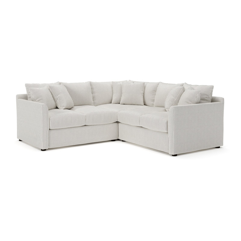 Cecelia Upholstered L-Sectional, Right Hand Facing, Cruise Adrift Woven Stripe