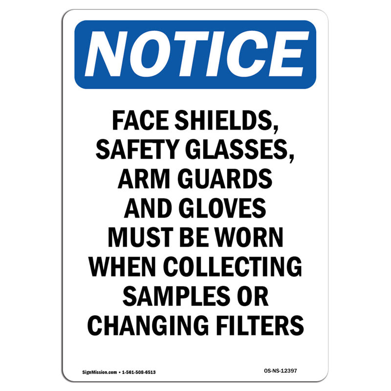 Face Shields Safety Glasses Sign
