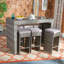 Ensemble repas pour 6 personnes en osier avec table rectangulaire Weisser-719427785-731435266
