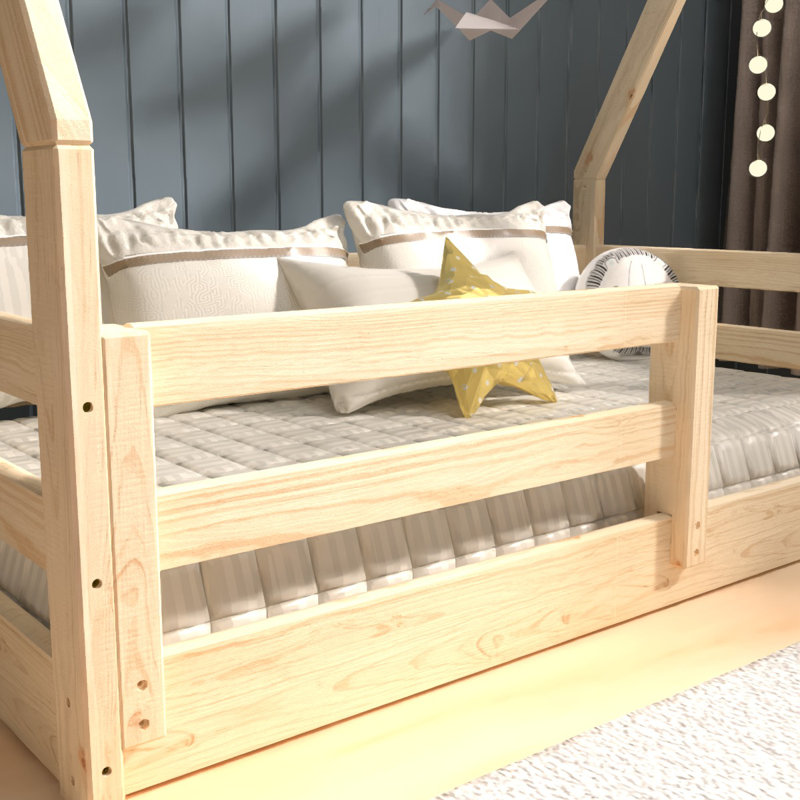 From the Tree Furniture Montessori Toddler Floor Bed – Solid Pine Wood – Low-to-Floor Design – With Roof & Without Roof Options – Child-Safe Finish – Easy Assembly