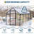 6x10 FT Greenhouse, Walk-in Polycarbonate Greenhouses with Roof Vent & Lockable Swing Door, Heavy-Duty Aluminum Frame Outdoor Garden Greenhouse Kit-122578044-122578048
