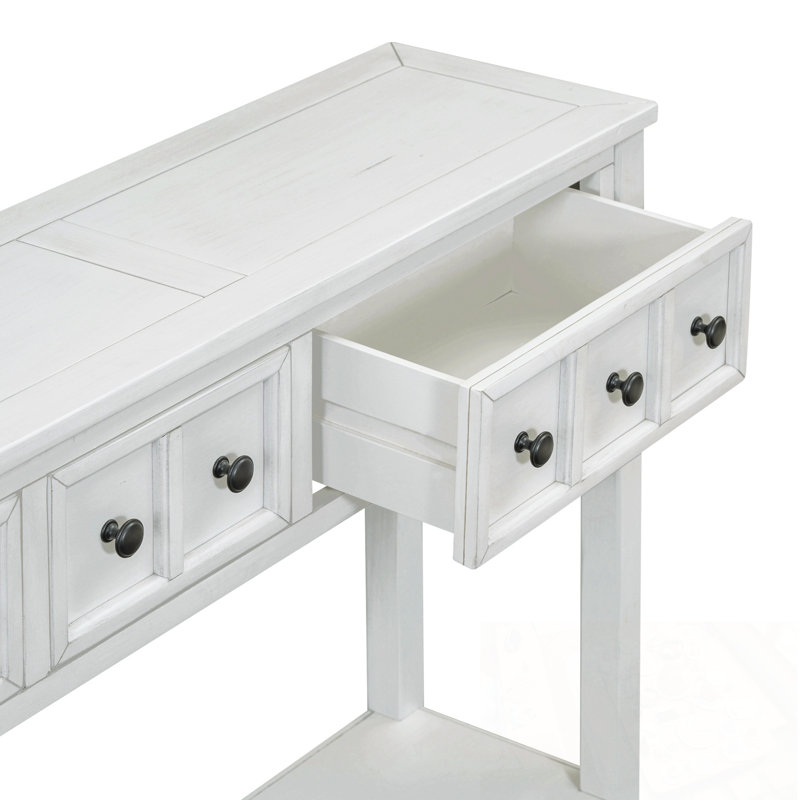 Table d'appoint Tarsita, Blanc antique