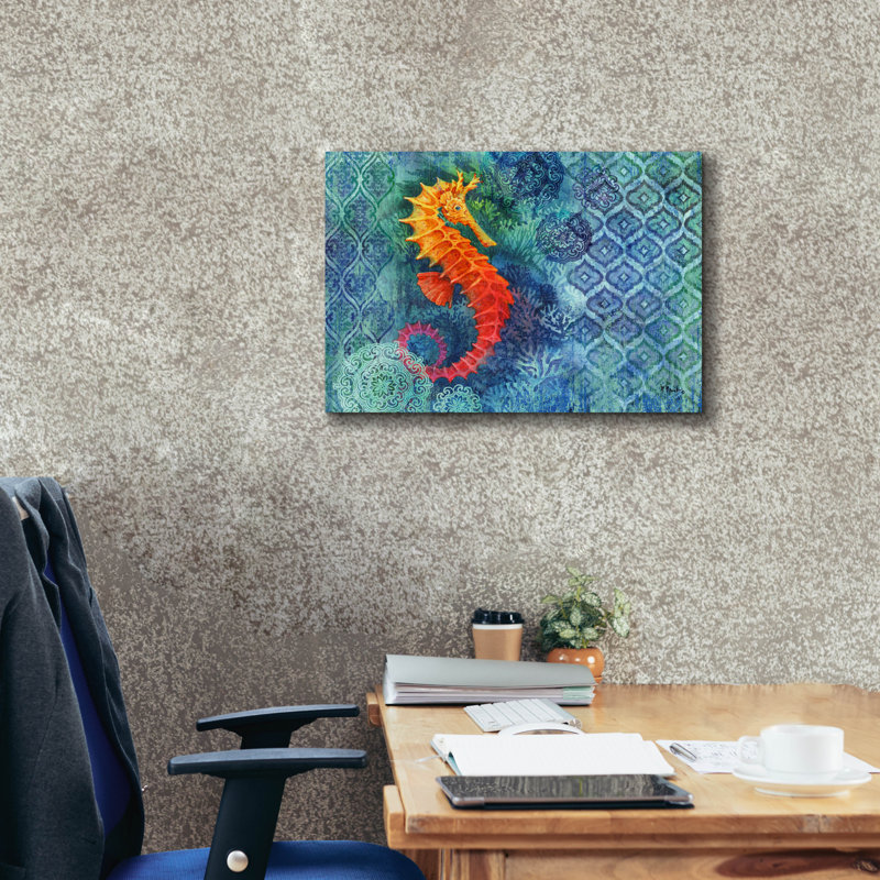 «Seahorse Batik» par Paul Brent, H 18 po x l 26 po