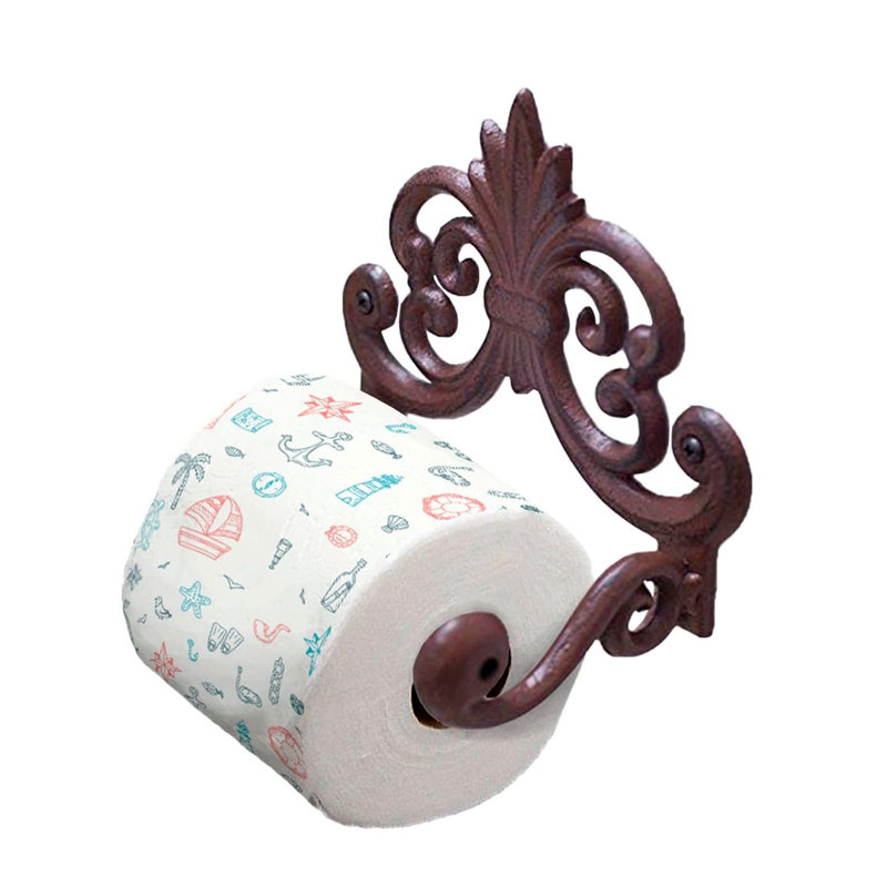Cast Iron Toilet Paper Roll Holder,Wall Mounted,Fast,Easy And Durable