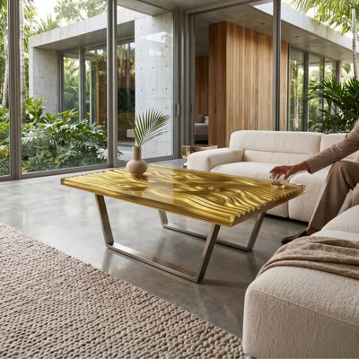 Wave Solid Wood Single Coffee Table