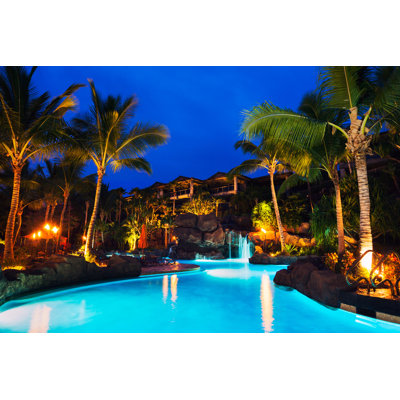 Tropical Paradise Resort 1 Piece Wrapped Canvas Wall Art