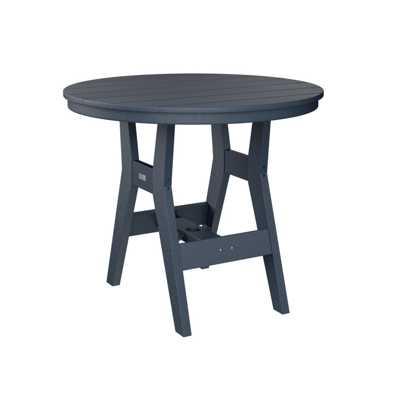 Tierney Regular Navy Blue 38″ Round Bar Table, Navy Blue