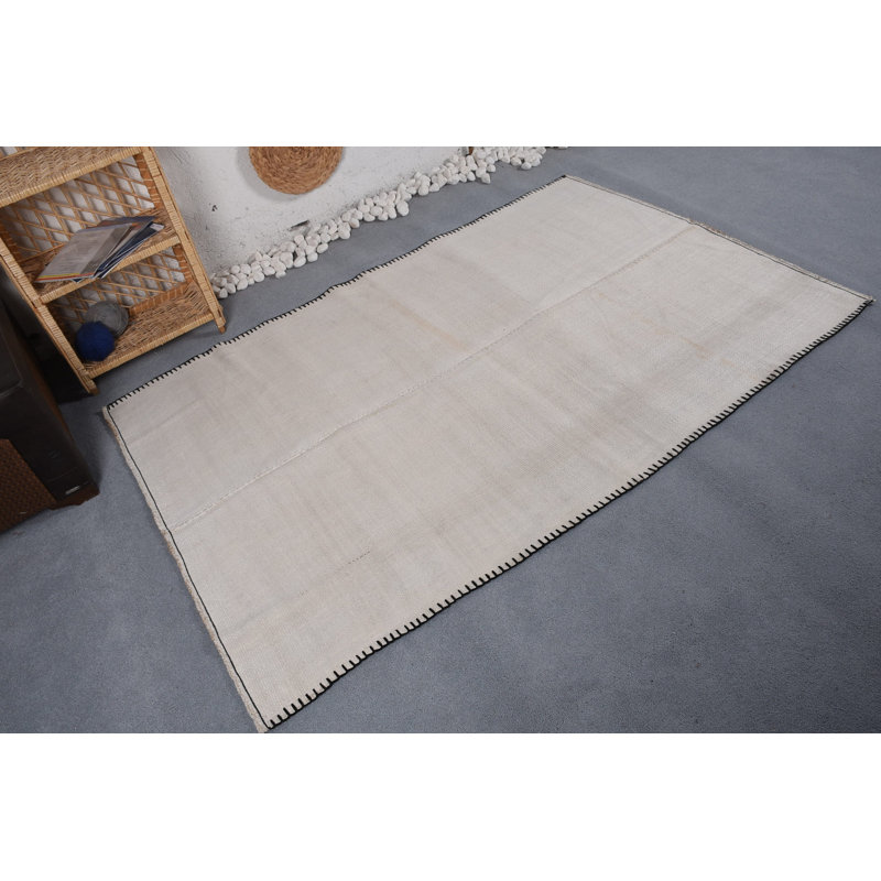 Tapis turc, tapis de 4,2 x 6,5 pi, tapis neutre beige, tapis rétro, tapis marocains, tapis bohème