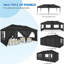 Tente escamotable avec 6 parois latérales 10 x 20 COBIZI-113879748