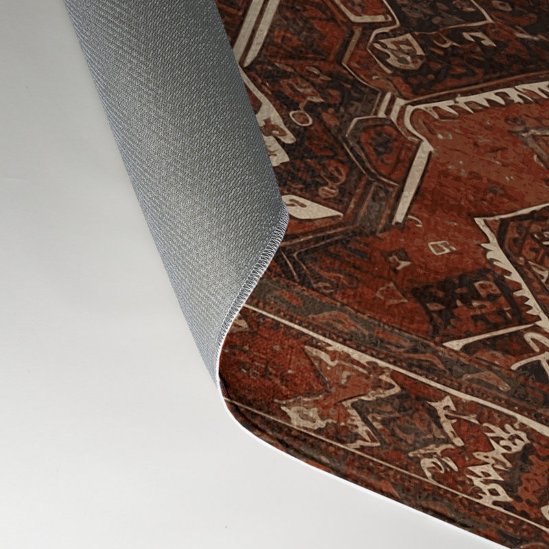 Tapis turc intérieur et extérieur brun, Rectangle 5 pi x 7 pi