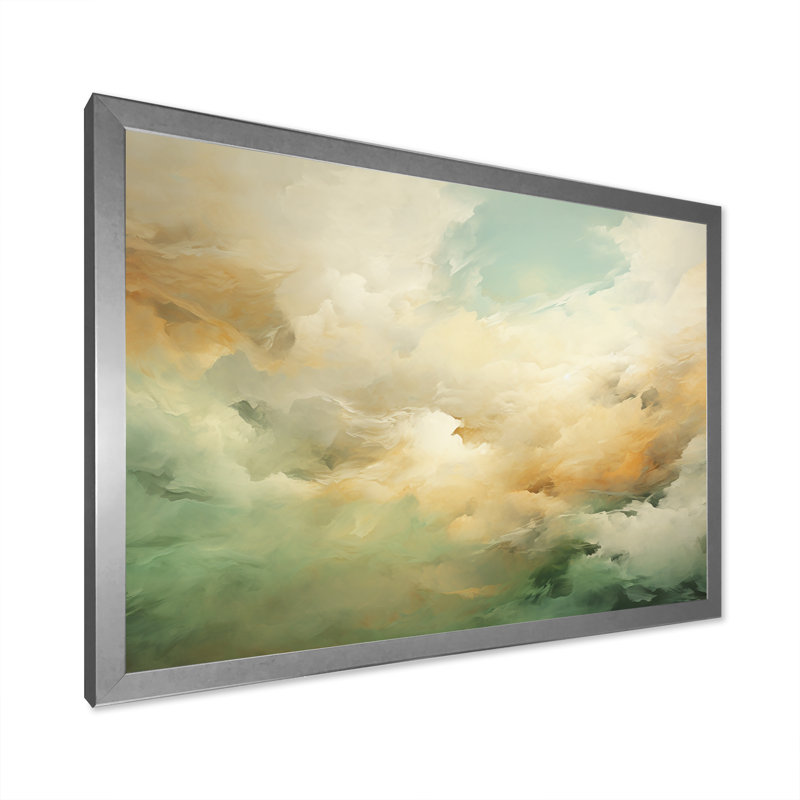 «Elegant Sky Whispers II», art mural sur toile Sky, Cadre simple argenté, H 30 po x l 40 po x P 1,5 po