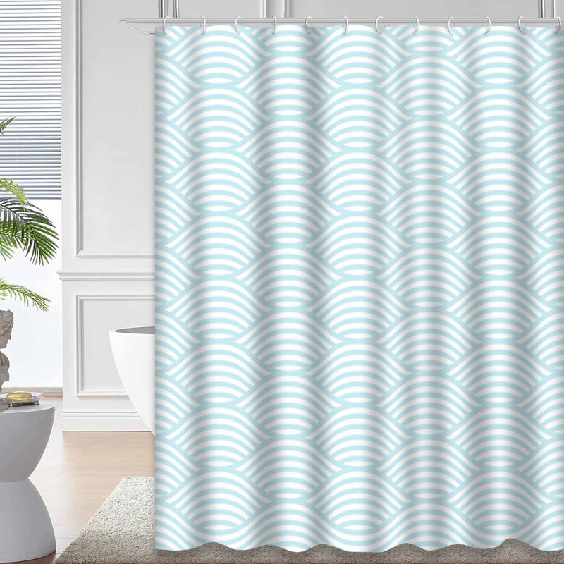 Rideau de douche Blue Wave Sea, L 72 po x l 84 po