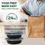 24oz Roud Black Base Meal Prep Takeaway Container Pack of 10