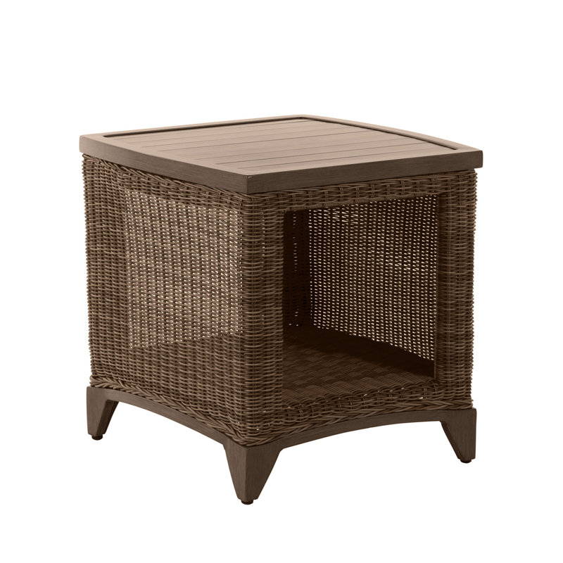 Astoria Outdoor Side Table, Raffia/Oak