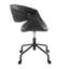 Chaise de travail noire en similicuir et métal avec hauteur réglable et base pivotante-170307064-170307061